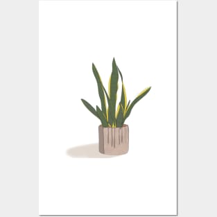 Shady Green Plant and Pot Posters and Art